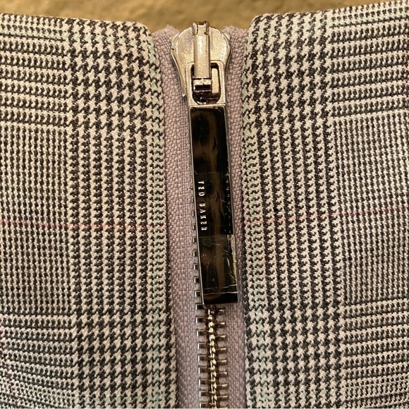 NWOT~TED BAKER Women Gray Plaid V-Neck Sleeveless Career Party Dress Size 5-12US - Picture 6 of 9